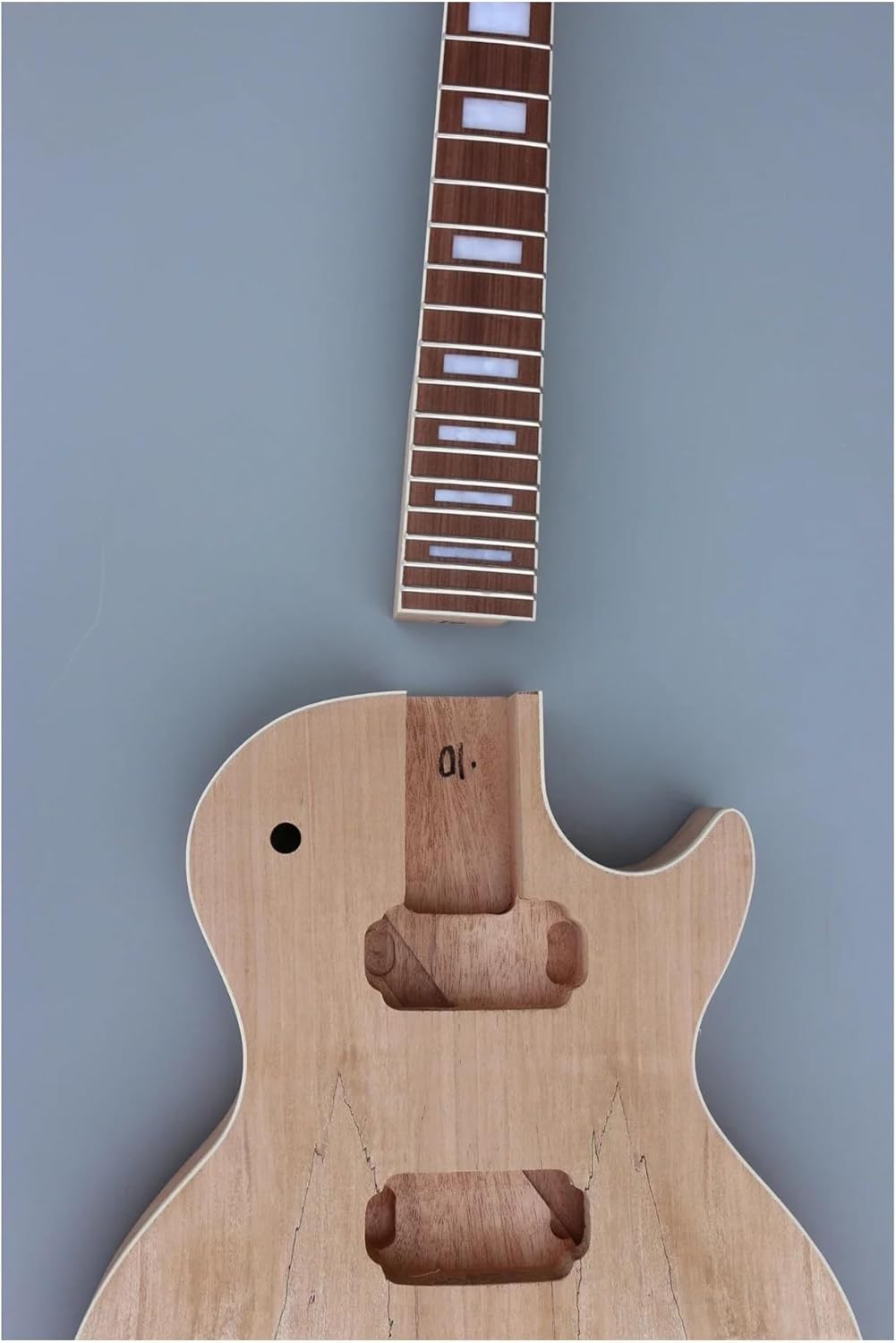 Guitar Body Guitar Replacement Parts 1Set Guitar Kit Humbucker Pickup Guitar Body 22 Fret Guitar Neck 24.75 Inch Rosewood Fretboard With Guitar Hardwares