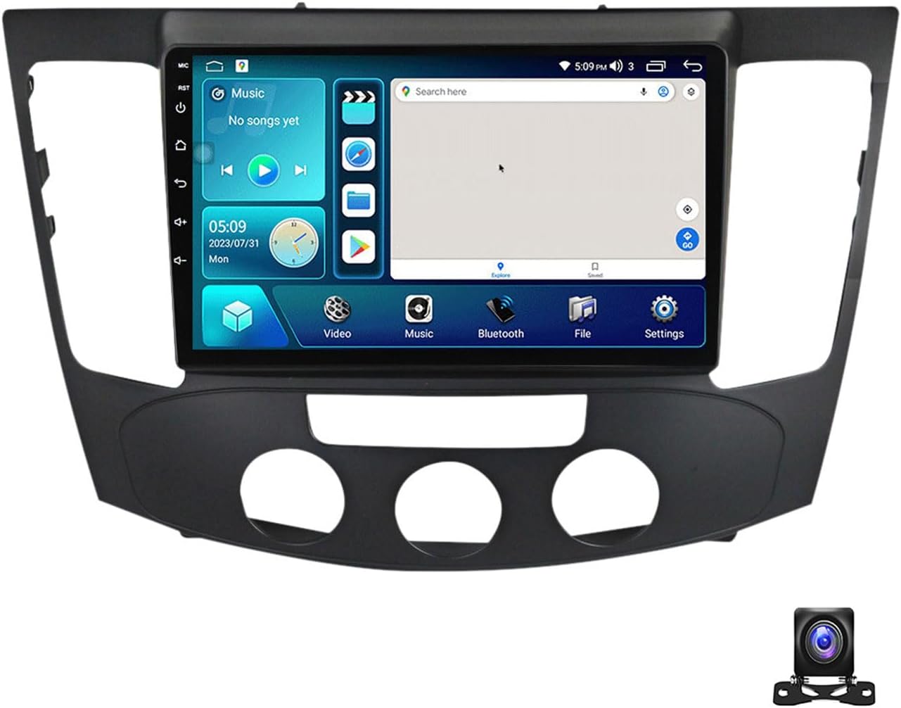 DEHIWI Android 12 Double Din Car Stereo 9 Inch Touch Screen Radio with GPS Navigation Bluetooth FM Radio Receiver for Hyundai Sonata NF 2009 Support Carplay/Auto/DSP/RDS,B,4 Core M100S 1G+32G