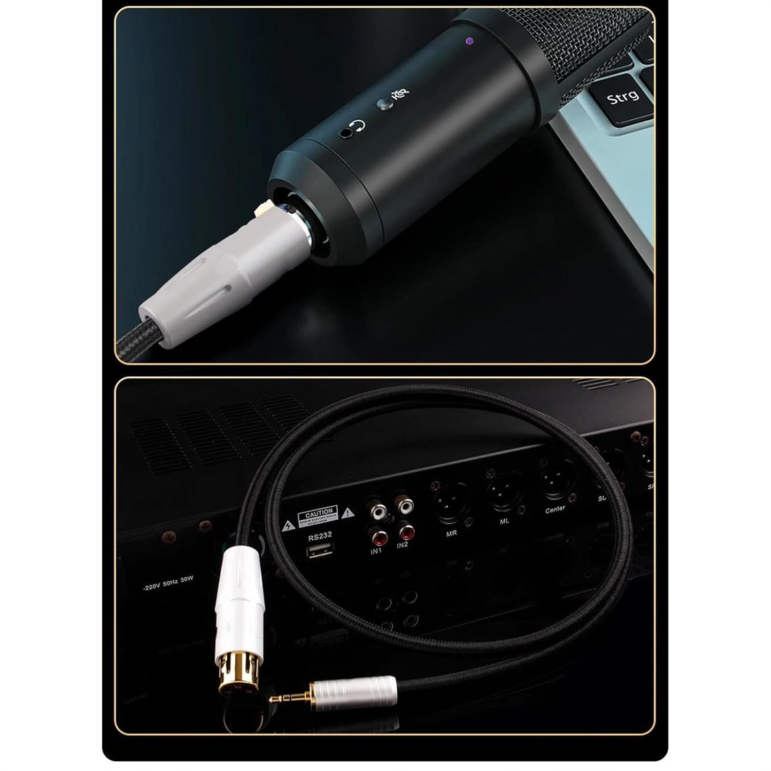 Pro Audio Cable 3.5mm to XLR 3-Pin Female Microphone Cable XLR to AUX Adapter 3.5 for Speaker Guitar Mixer Amplifier Computers(10m)