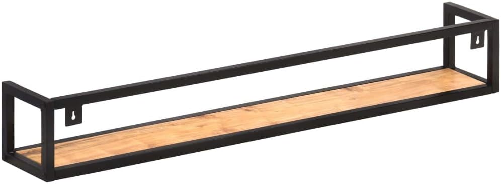 Industrial Style Wall Shelves 2 pcs,Floating Shelves,Wall Storage Shelves,Wall Mounted Shelf Organizer Unit Display Shelf,for Living Room,Bedroom,Kitchen,Office,47.2