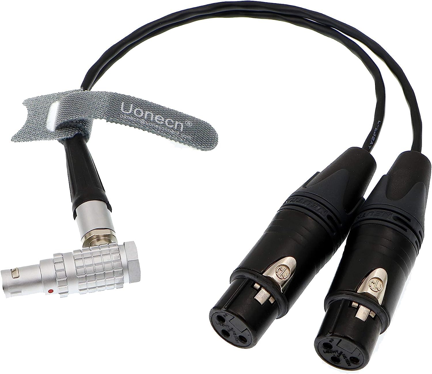 Uonecn 10 Pin to Dual XLR 3 Pin Female Plug Breakout Cable for Atomos Audio Splitter Cable for Shogun Monitor Recorder 30cm