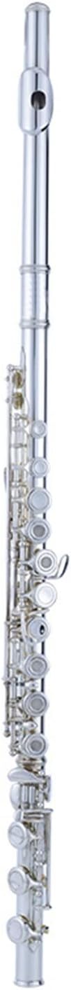 Flutes Musical Instrument White Copper Button C-Tone Silver-Plated Flute Wind Instrument with E Key Split 17-Hole Opening Beginner Performance Test