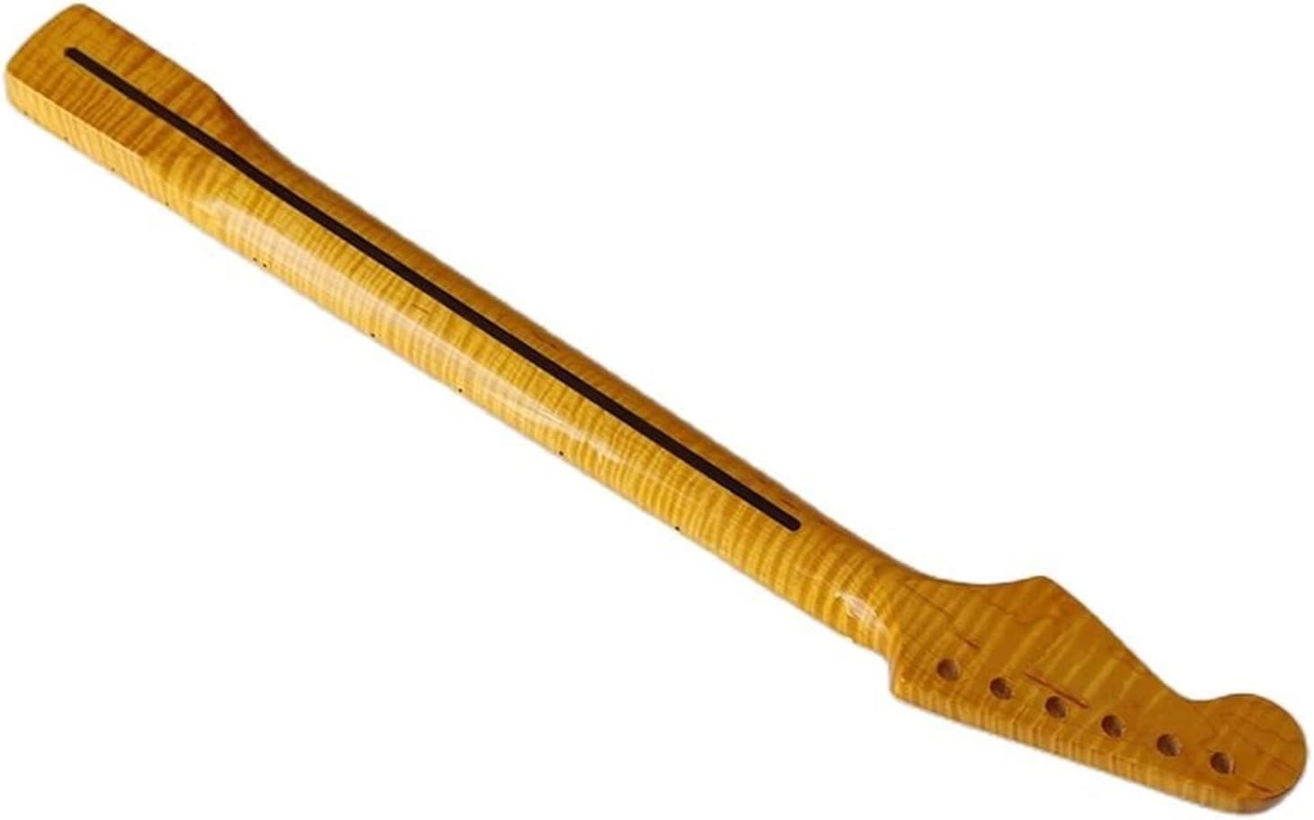 Yellow Small Head Electric Guitar Neck Canadian Flame Maple Electric Guitar Neck