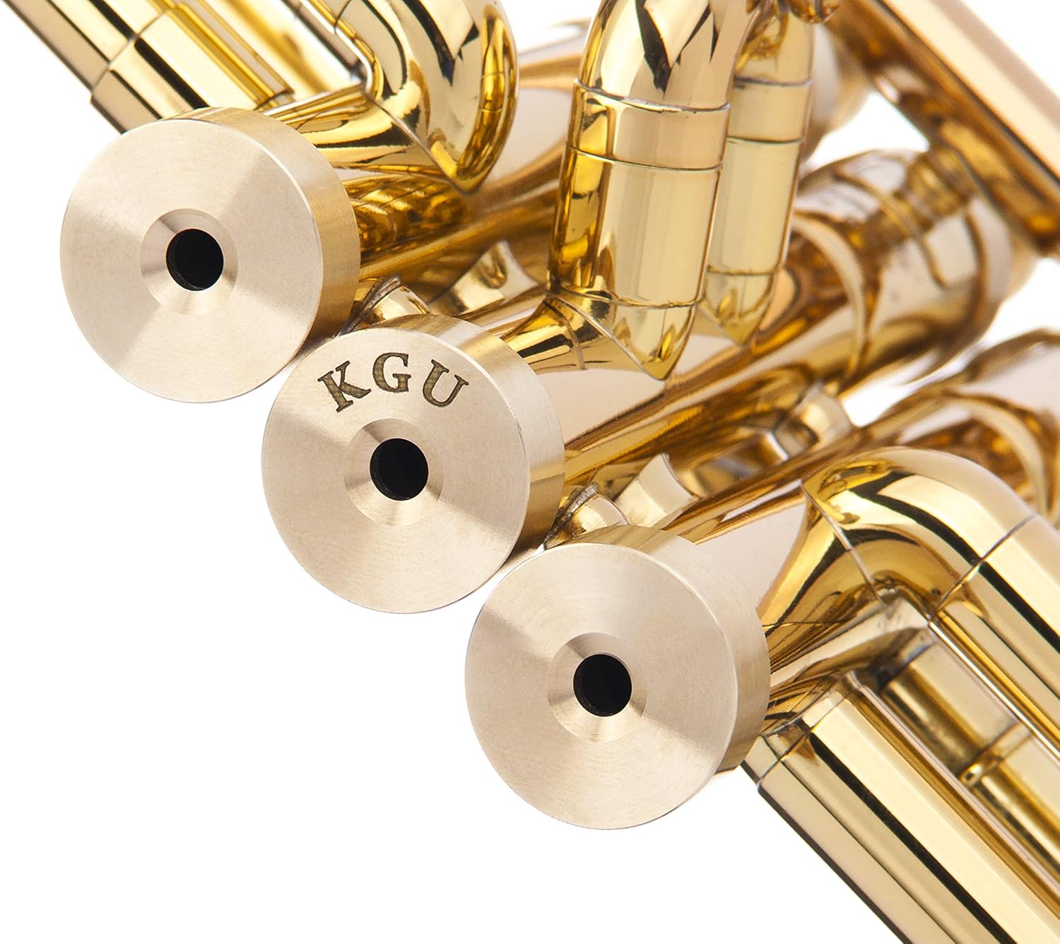 Trumpet Trim Kit for improving the sound. For all Bach Stradivarius Trumpet. Custom made KGUBrass (LIGHT, Raw Brass)