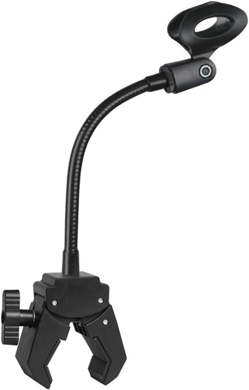 1pc 20cm Microphone Stand Flexible Gooseneck With Clamp Perfect For Any Portable Audio Accessories