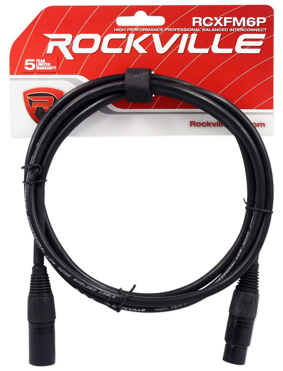 Rockville Bundle: (16) RCXFM6P-B Black 6' Female to Male REAN XLR Mic Cable 100% Copper (16 Items)