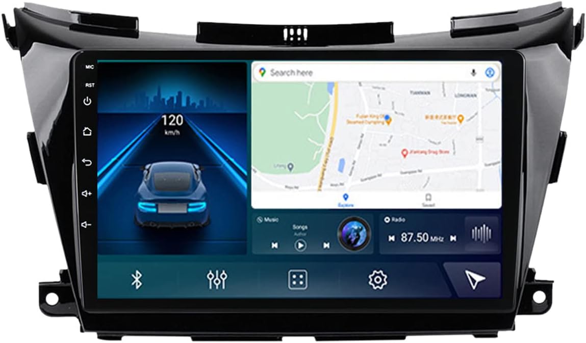 Double Din Car Stereo 9 Inch Car Audio Bluetooth Radio Dashboard Navigation Player for Nissan Murano 2014-2020 Sat GPS Nav with Backup Camera/Carplay/4G/Wifi/SWC/RDS