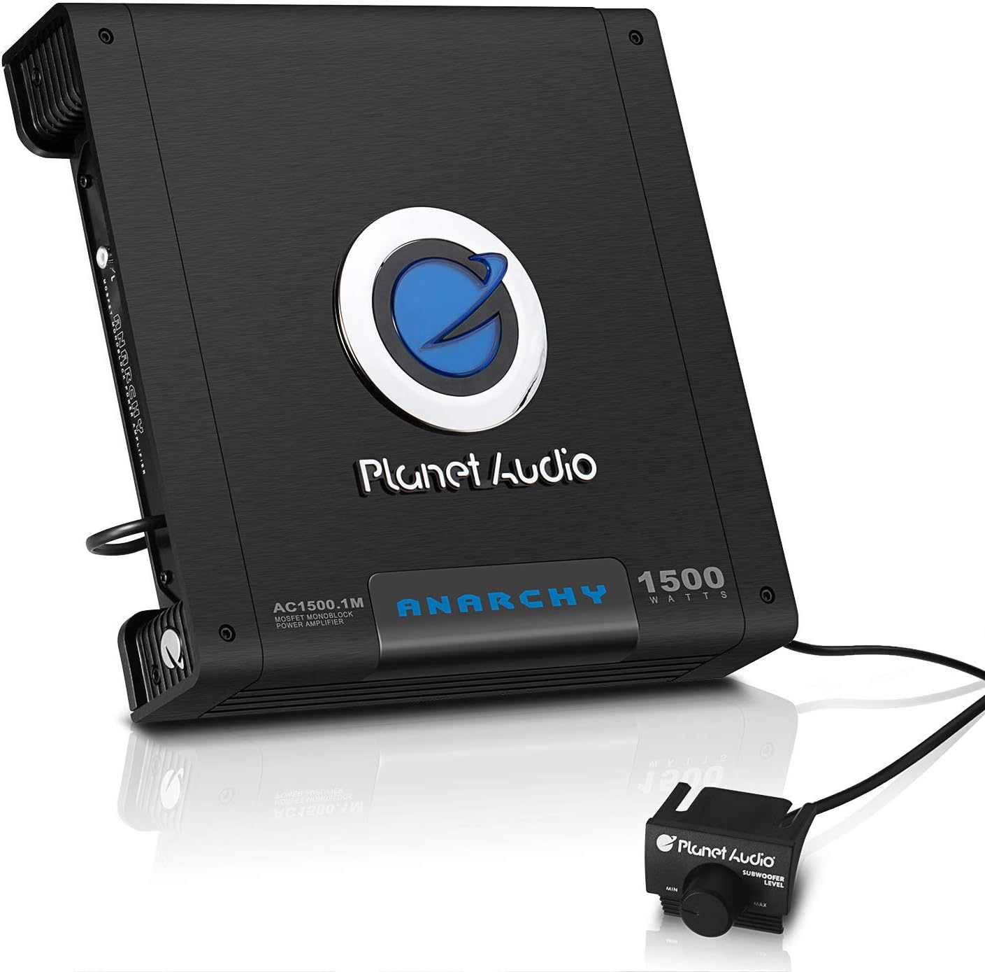 Planet Audio AC1500.1M Monoblock Car Amplifier - 1500 Watts Max Power, 2/4 Ohm Stable, Class A/B, Mosfet Power Supply, Remote Subwoofer Control
