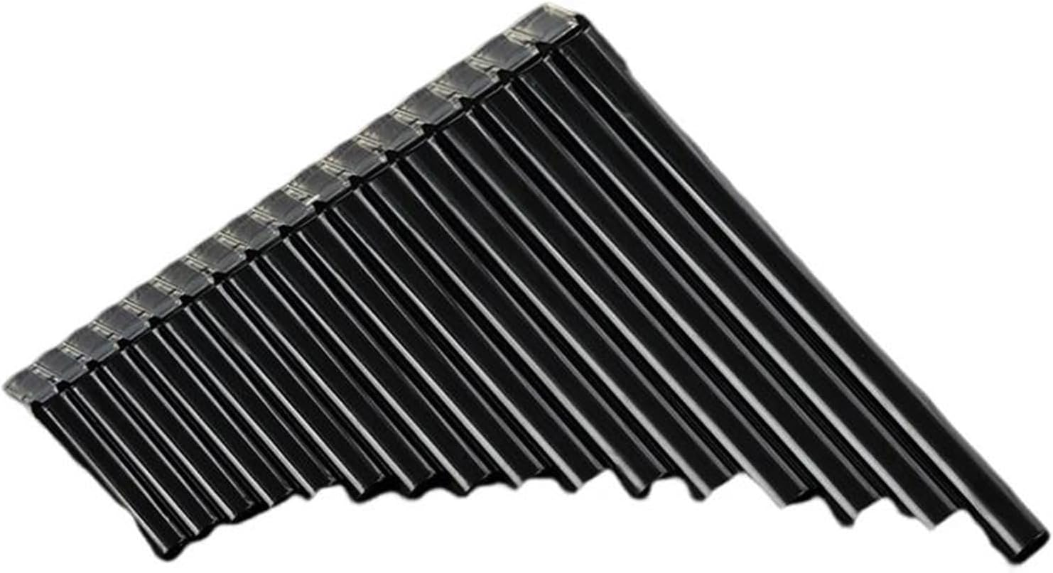 16 Pipe Pan Flute Panpipes Chinese Traditional Woodwind Instrument With Carry Bag Musical Instruments (Color : Bk)