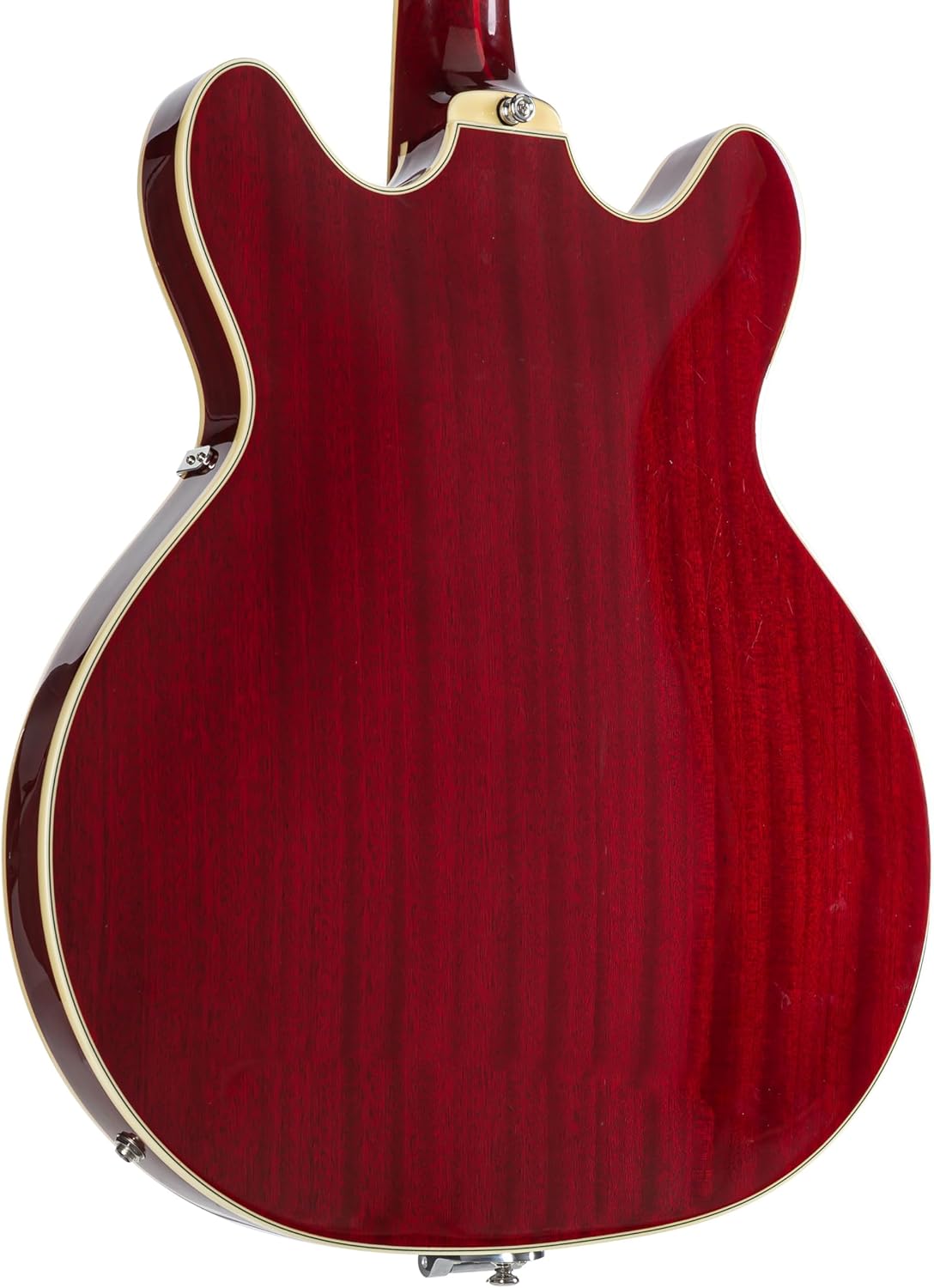 Guild Guitars Starfire V Semi-Hollow Body Electric Guitar, Cherry Red, Double-Cut w/tremolo, Newark St. Collection, with Hardshell Case