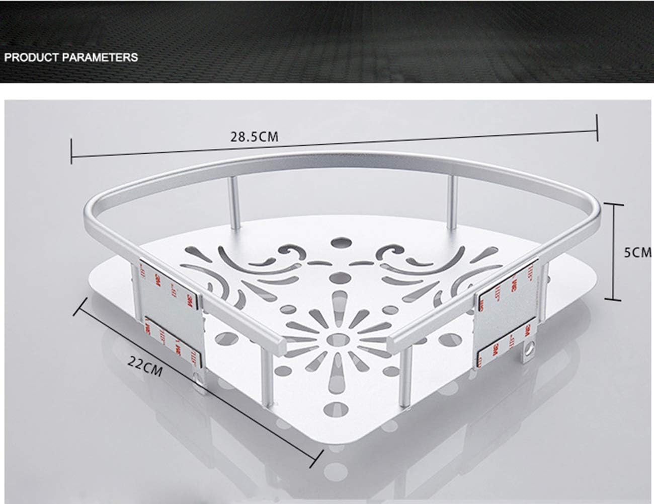 Bathroom 2-Tier Corner Shelves Wall Mount er Shelves Bathroom Wall Triangular Rack Storage Holder