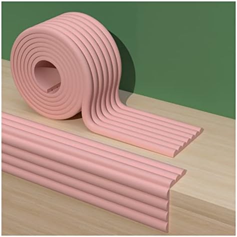 Car Parking Protector,Foam Corner Protector， Sponge Edging Anti-Collision Warehouse Corner Guards,Workshops Window Sills 0.8cm Thick Wall Corner Soft Bag,(Pink,2m-8pcs)