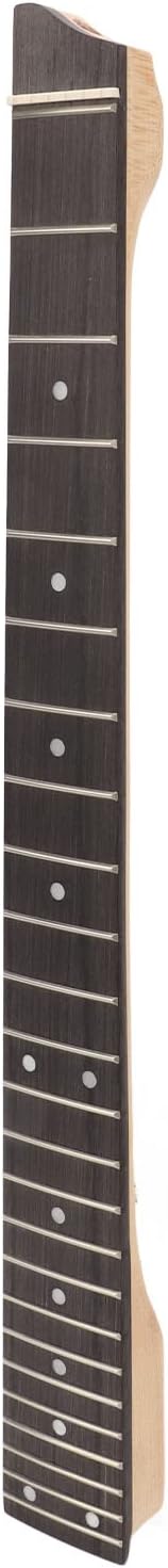 Guitar Neck Maple Rosewood Matte 25 Fret Headless Electric Guitar Stem Fingerboard for 6 String Travel Guitar Premium Replacement Part