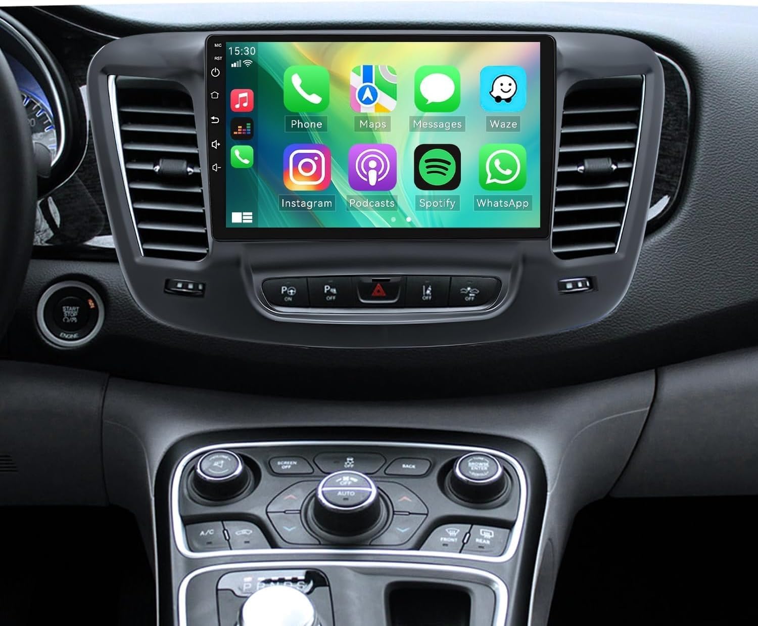 Double Din Car Stereo Radio Compatible for 200 200C 200S 2015-2019 with CarPlay Android Auto, 9