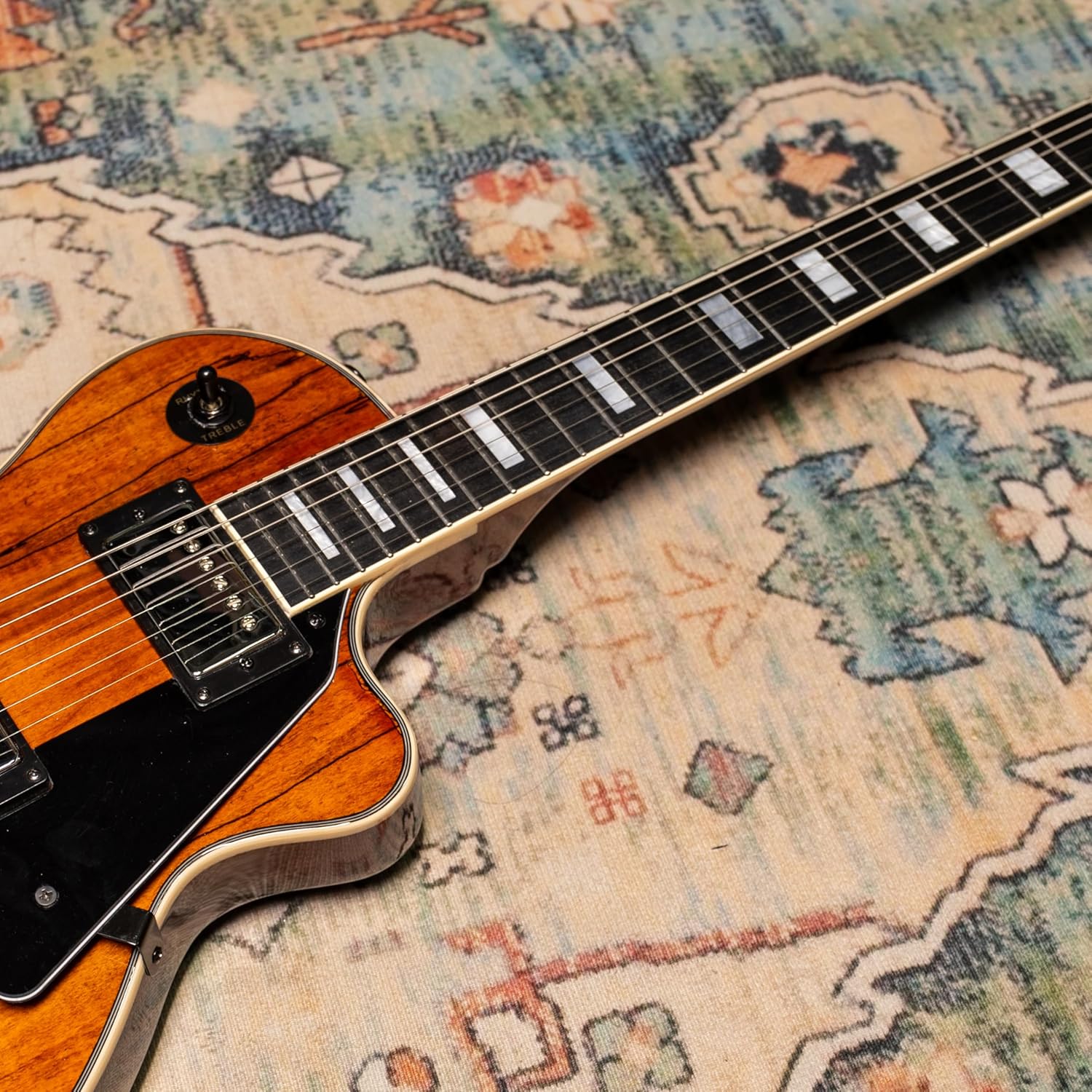 Tario Electric Guitar Spalted Maple Top with Okoume Body Maple Neck