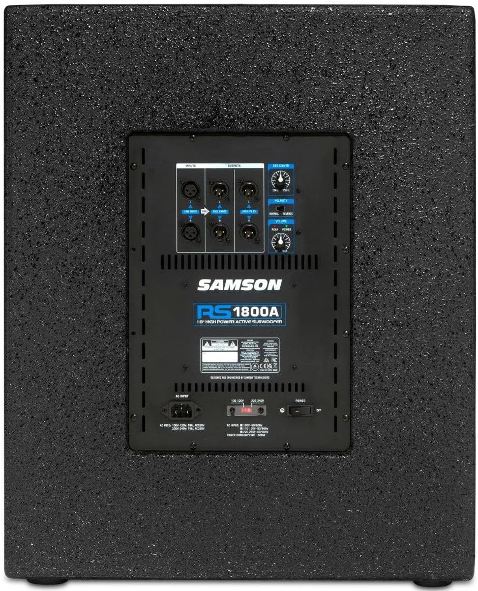 SAMSON RS1800A 1000w Active Subwoofer