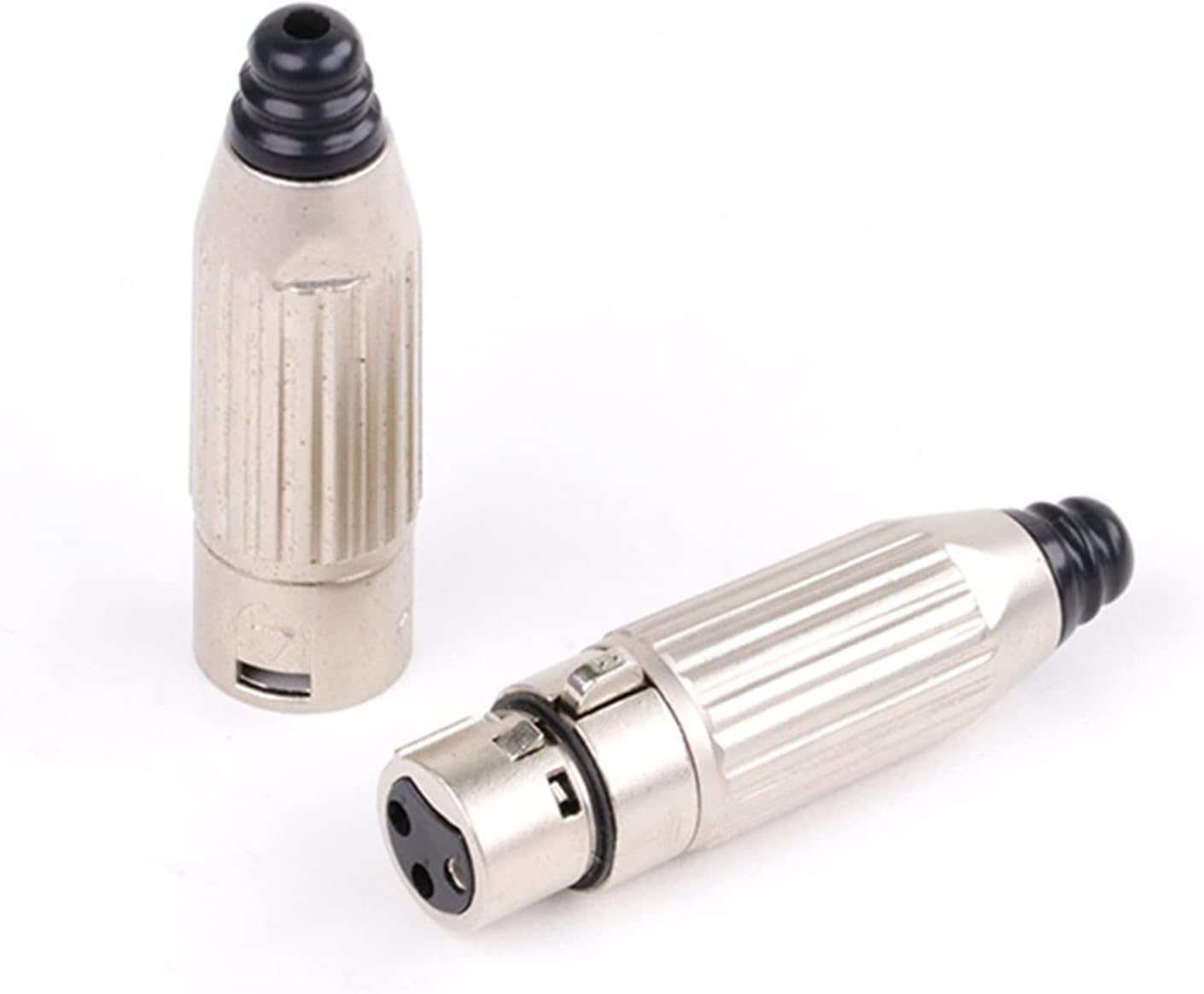 Silver Cable Soldering Straight Adapter X L R 3 Pin Male Female Plug XLR Audio Microphone Connector Adapter 10Pcs (Color : 10xD1033F)