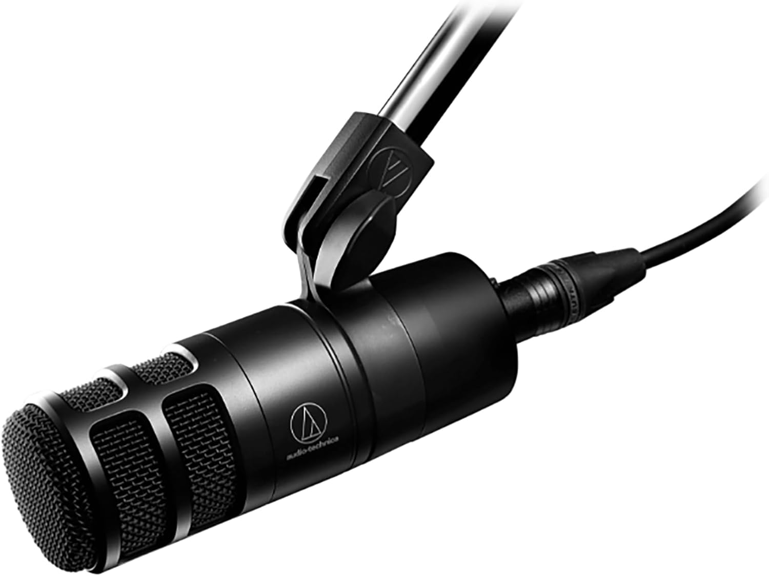 Audio-Technica AT2040 Hypercardioid Dynamic Podcast Microphone Bundle with Pop Filter, Boom Arm, XLR Cable, and Austin Bazaar Polishing Cloth