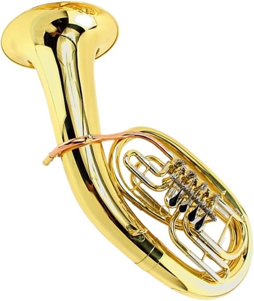 Beginner euphonium 4 Flat Keys B Flat Bass Horn Four Flat Keys Large Horn Phosphor Bronze Brass White