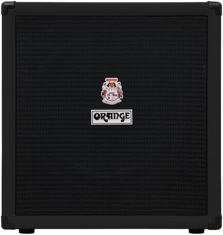 Orange Amps Crush Bass 50 1x12 50W Bass Combo Black Bundle w/Pig Hog Black Woven Instrument Cable, Power Cable and Liquid Audio Polishing Cloth