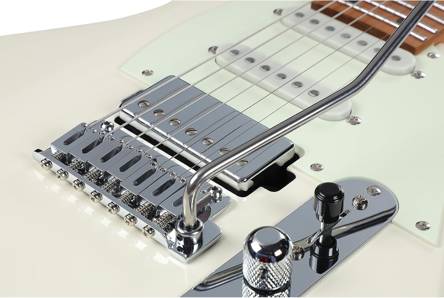 Vola Electric Guitar Vasti 7 PDM J1 Vintage White Gloss Handmade in Japan MIJ Roasted Maple Neck Stainless Steel Frets Gotoh Bridge Gotoh Locking Tuner Signature model 7 Strings Modern C Neck