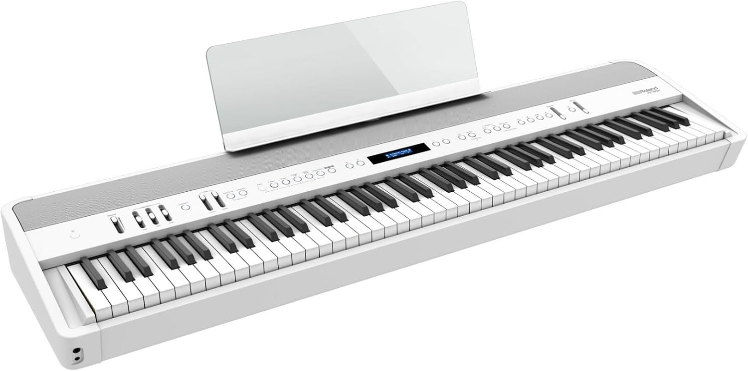 Roland FP-90X | Flagship Portable 88-Note Digital Piano | Immersive & Powerful 4 Speaker System | Distinctive Acoustic Tones & Deep Sound Shaping | Bluetooth & MIDI Connectivity | White
