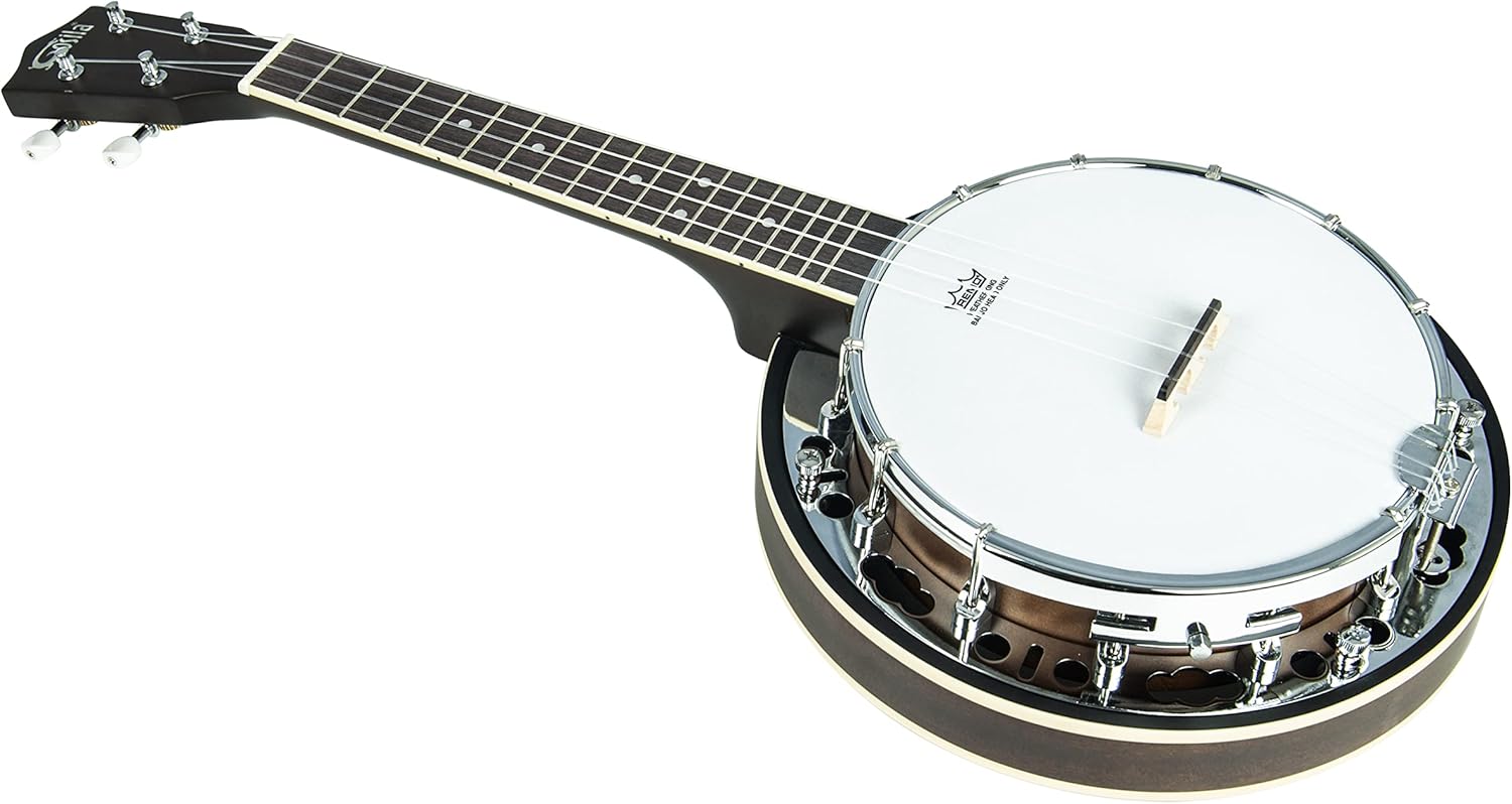 Banjolele 4 String Banjo Ukulele kit Stringed Musical Instruments for Adult Beginner Sapele Body Material Maple Neck Material Type