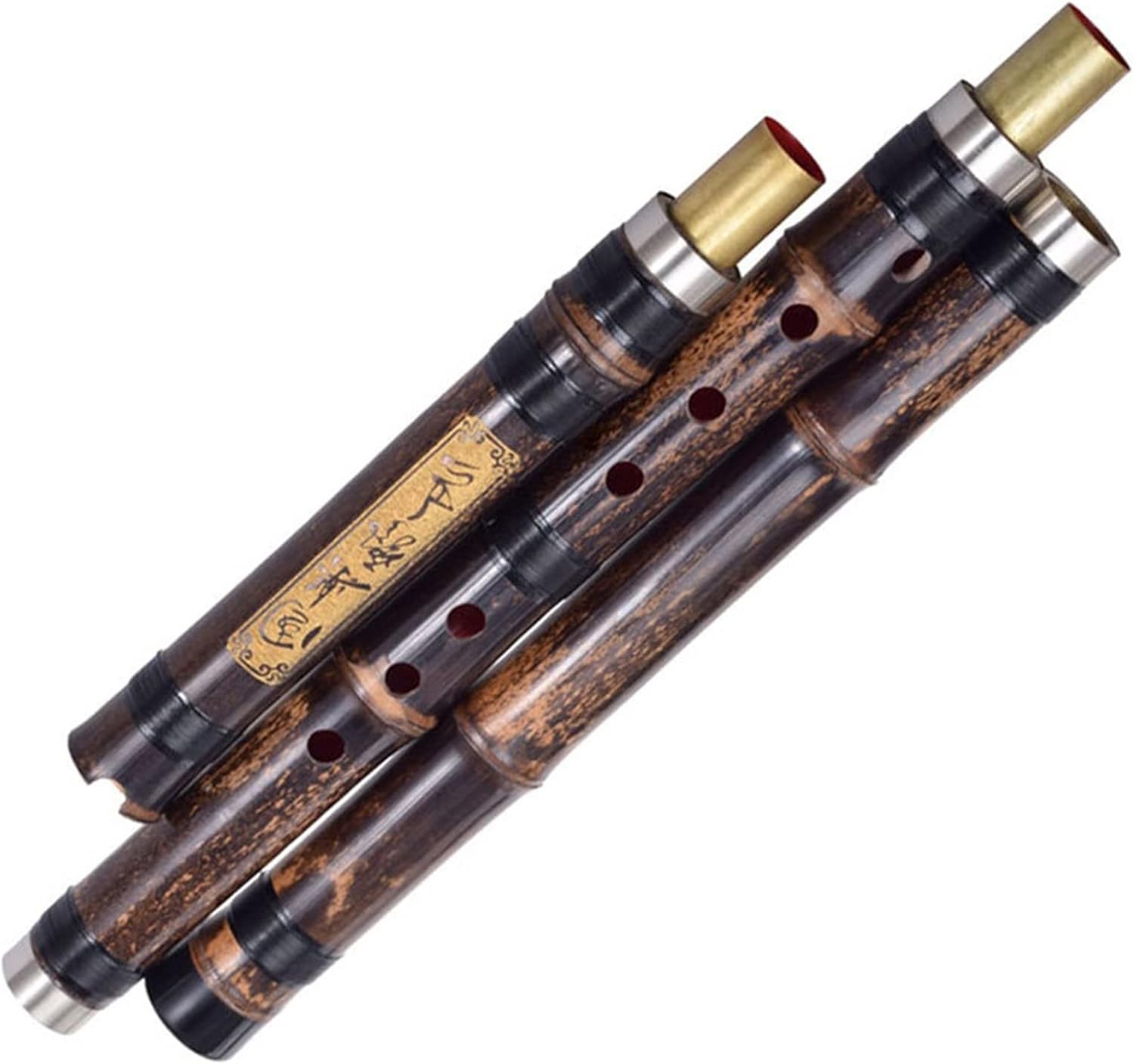 TSTS Chinese Bamboo Flute Chinese Purple Bamboo Flute Dizi 8 Hole G F Key Handmade Musical Instrument with Flute Bag Wind Instrument (Color : Right F)