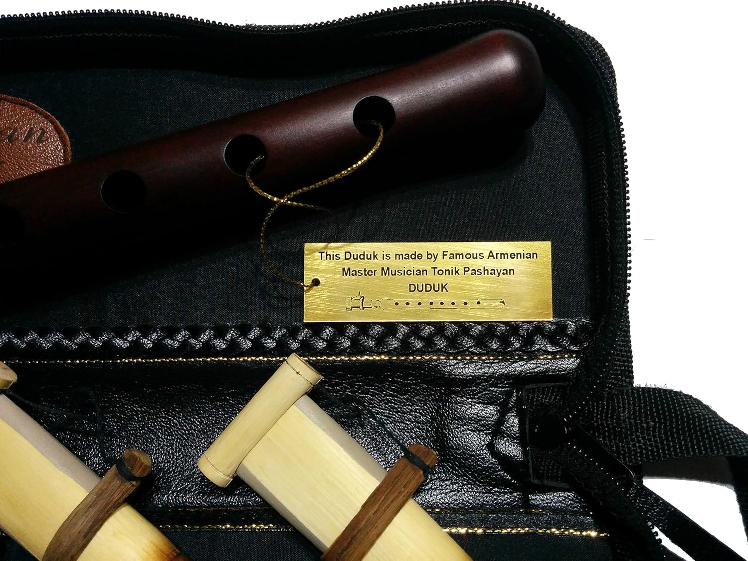 Armenian Duduk, Professional Musical Instrument, Handmade from Armenian Apricot Wood, 2 Professional Reeds, Eco-Leather Case, Made in Armenia, Flute, Oboe, Balaban, Woodwind