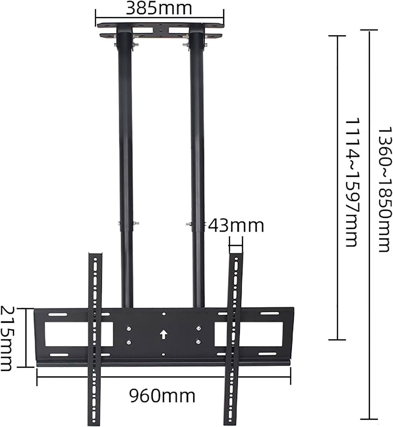 TV Stand tv Wall Mount TV Ceiling Mount, Adjustable TV Bracket Fits Most Flat Screen Display 60 to 100 Inch, Multiple Patterns,
