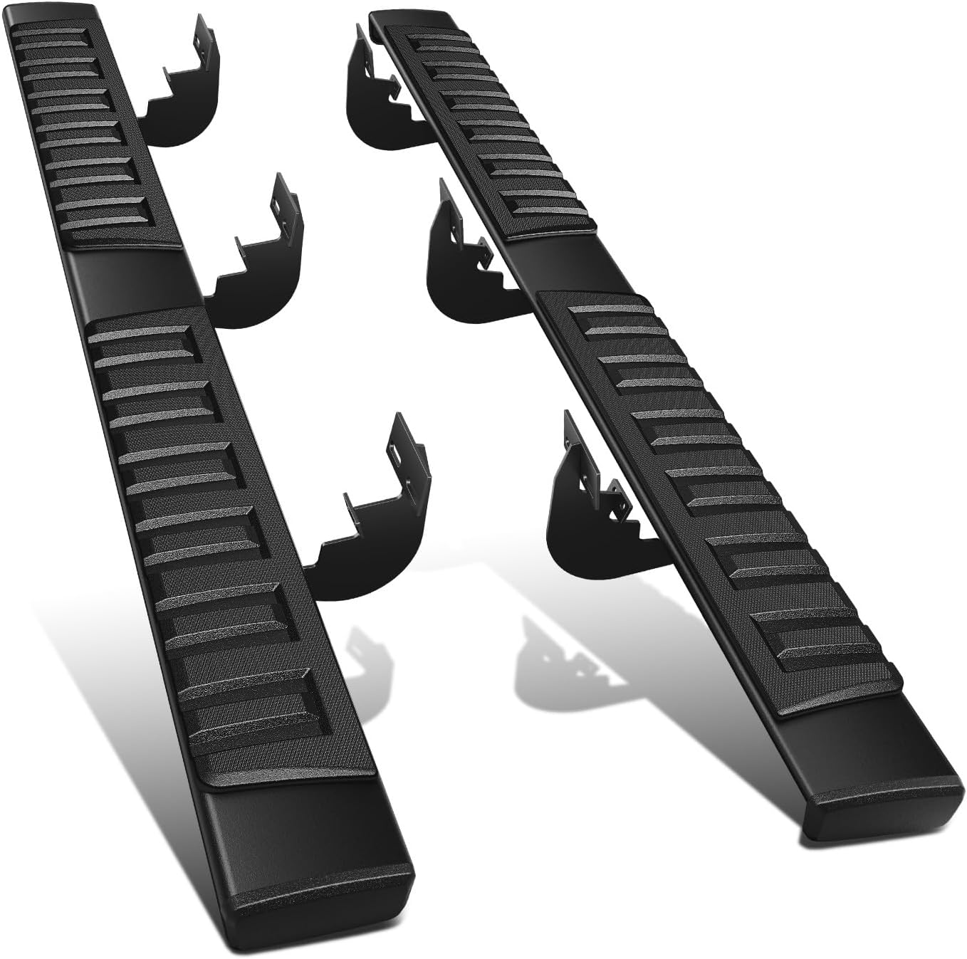 DNA Motoring 6 Inch Wide Flat Running Boards Side Step Bars Compatible with 2009-2018 Ram 1500/19-23 Ram 1500 Classic Quad (Extended Cab), STEPB-A-0026