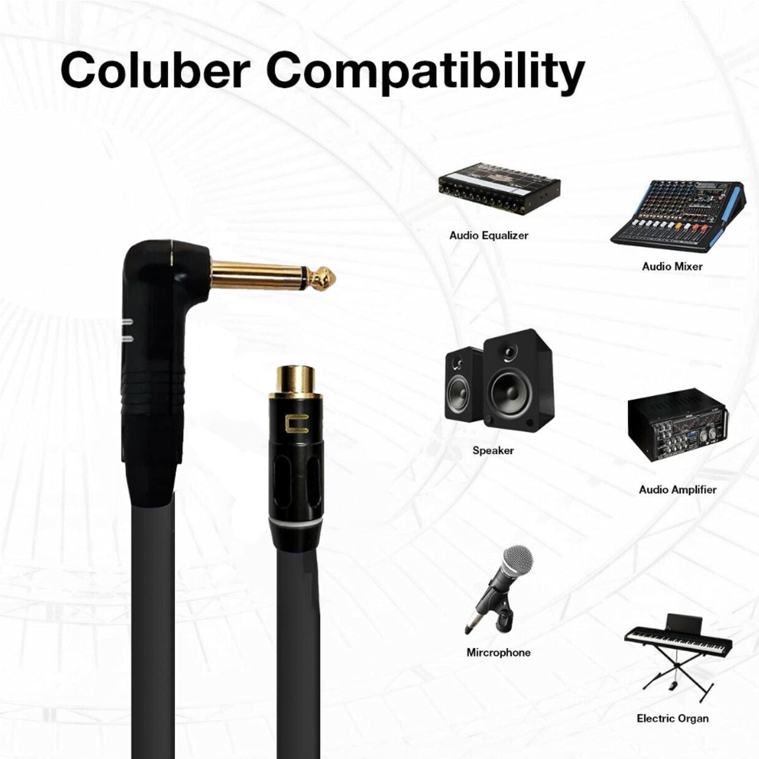 COLUBER CABLE Right Angle 1/4