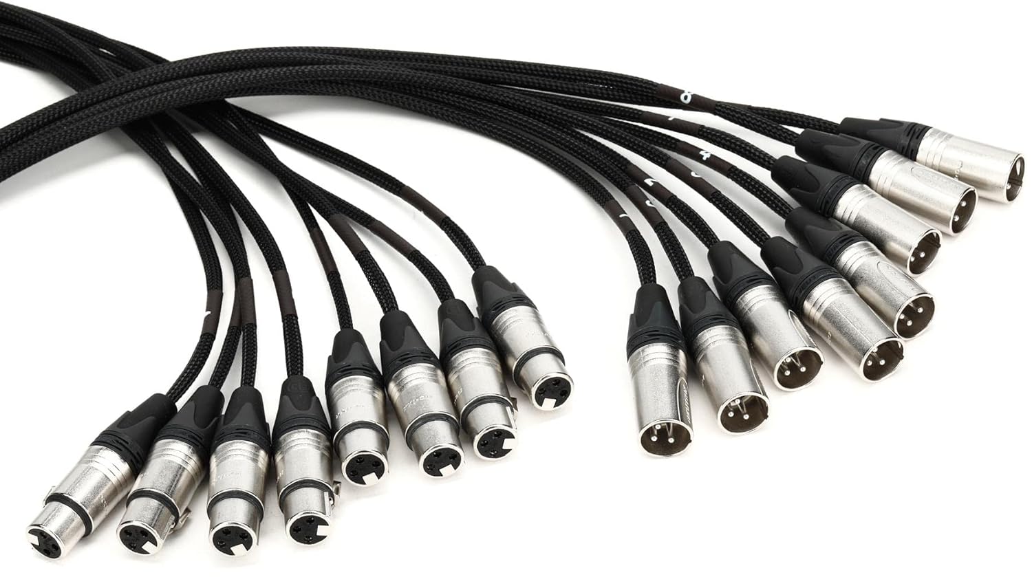 JUMPERZ J8CHXM-XF-10 8-Channel XLR Male to XLR Female Snake - 10 Foot