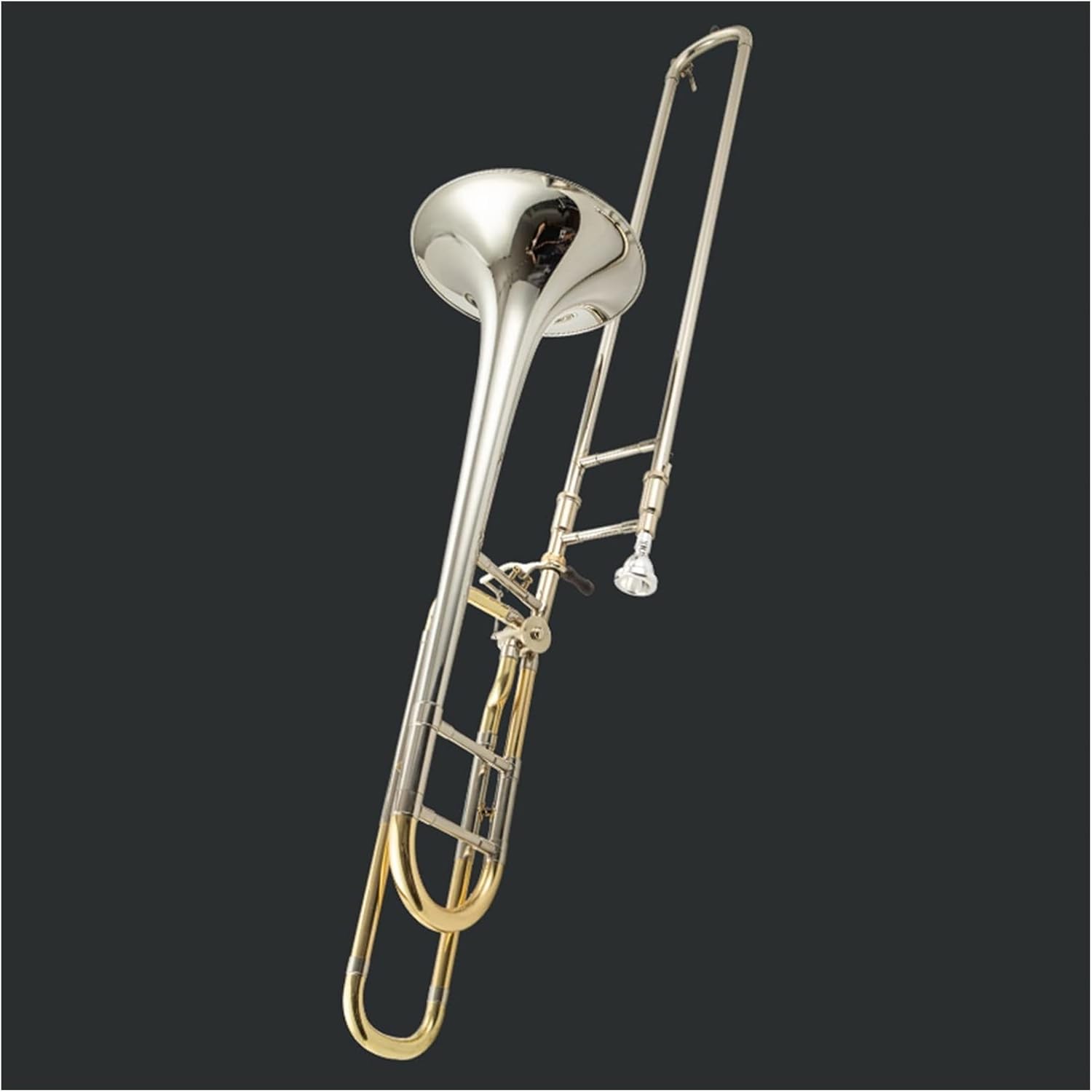TSTS B/F-Flat Sub-midtones Trombone Phosphor Bronze Copper-Nickel Alloy Material Musical Instrument Professional Grade Beginner Trombone (Color : Cupronickel)