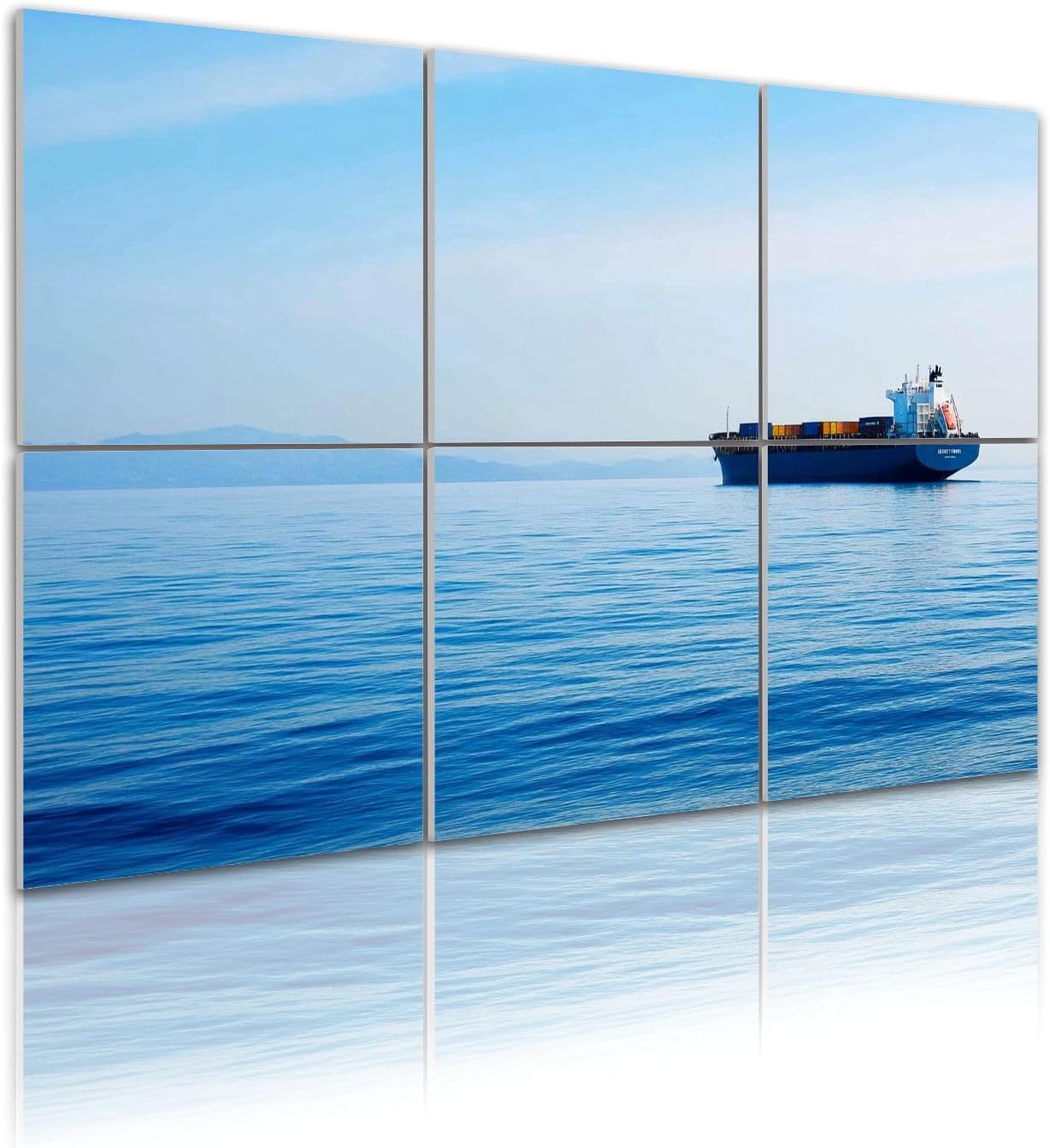 6 Pack Art Acoustic Panels Cargo Container Ship Soundproof Wall Panels, 48