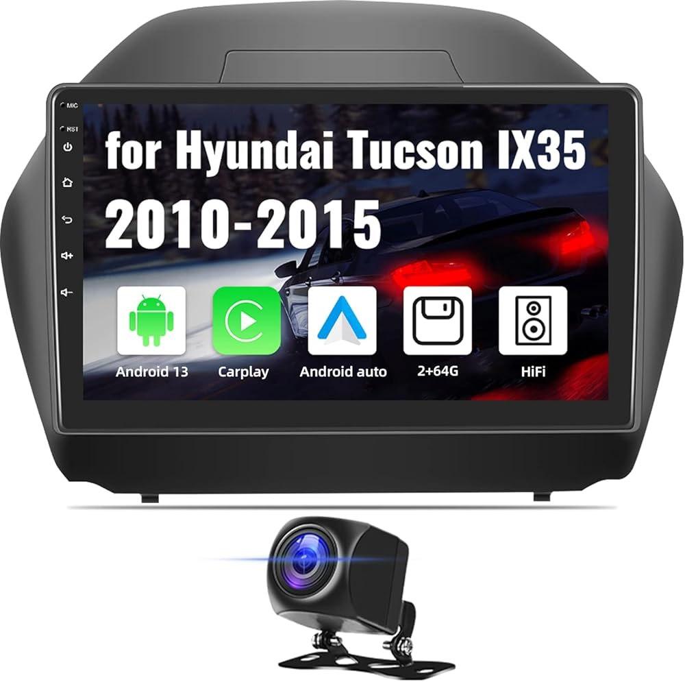 CAMECHO 2+64G Car Radio Head Unit Android 13 for Hyundai Tucson IX35 2010-2015 Autoradio, 10