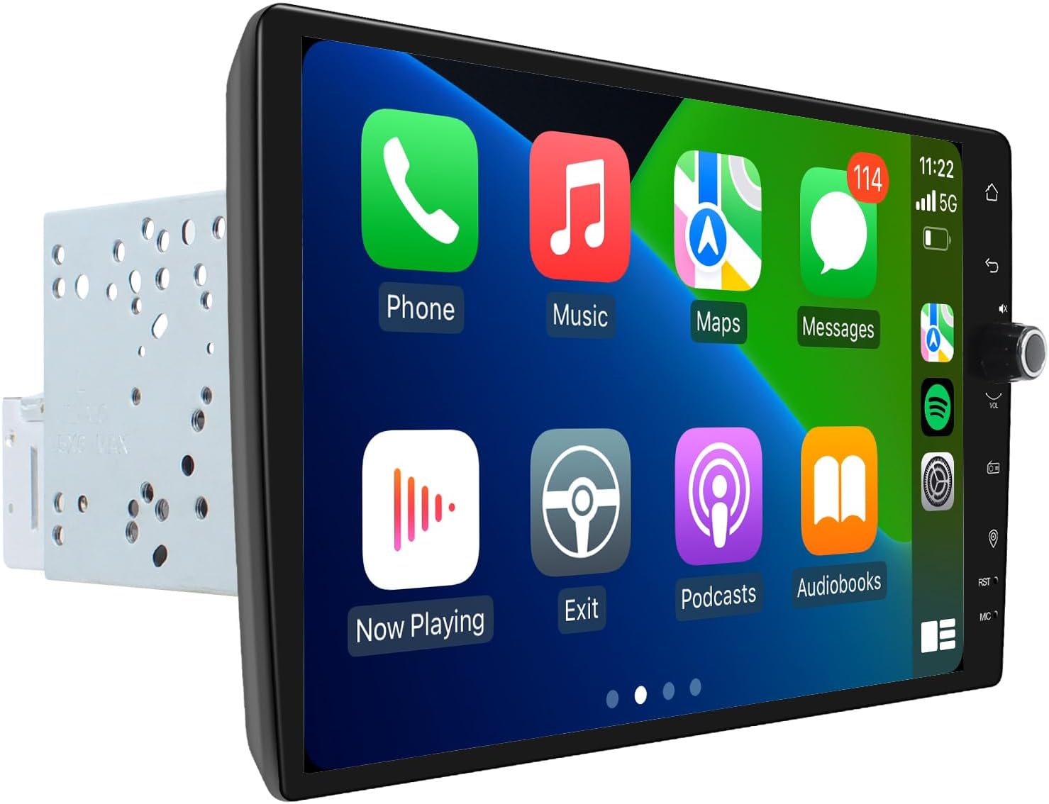 JOYING Double Din Radio 10.1 Inch Car Stereo with Carplay & Android auto, Android 13 Head Unit Right-Hand Drive with Volume Knob, Mirror Link, AM/FM, Bluetooth, SWC, GPS(JY-UTD08N8-R)