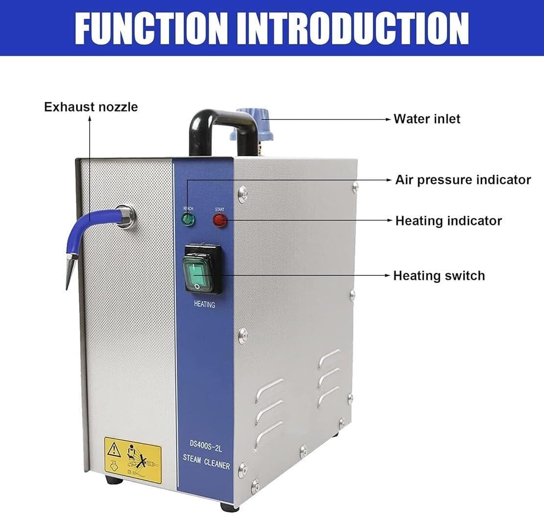 Electrical Steam Jewelry Cleaner Machine, Jewelry Steam Cleaner Machine, Gold Silver Jewelry Cleaning Machine with Heater, for Rings, Watches, Earrings, Outlet Temperature: 135°C (Size : 2L)