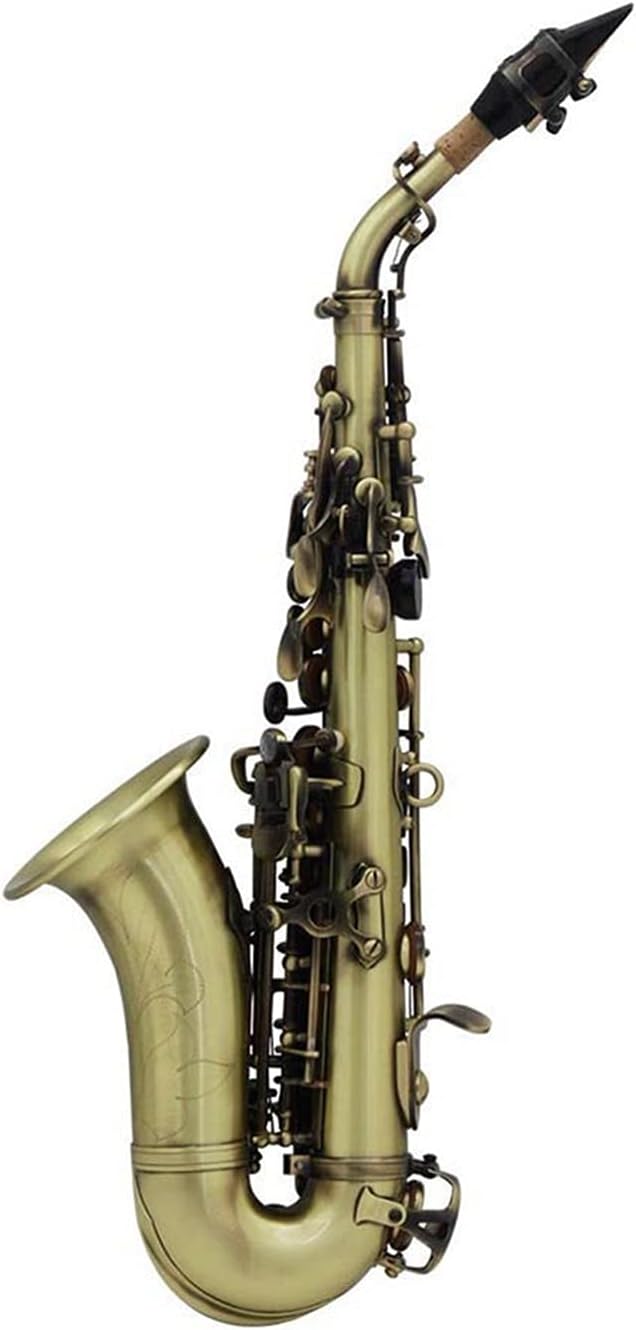 Vintage Style Bb Soprano Saxophone Sax Brass Material with Case Gloves Cleaning Cloth Brush Sax Strap Mouthp Student Saxophone