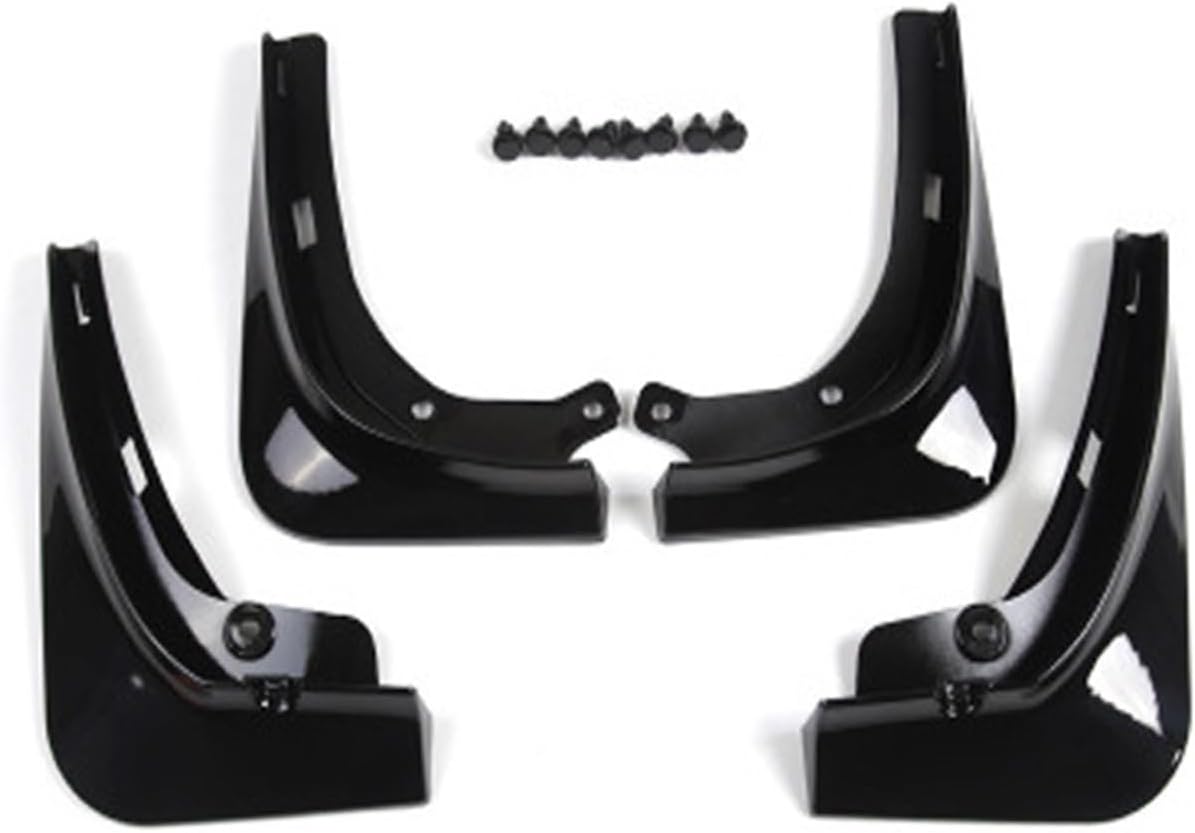 Car Accessories Mud Flaps Accessories Splash Guards Fender Carbon Fiber Matte Black ABS Mudguards，Compatible for Tesla Model 3 2021 (Color : Glossy Black)