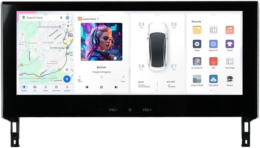 MekedeTech DUDUAUTO DUDU7 Android Radio for Toyota BZ4X 2022 2023 2024,12.3 inch 2K Touch Screen Car Stereo 12G RAM 512G ROM Supports 360 Cameras