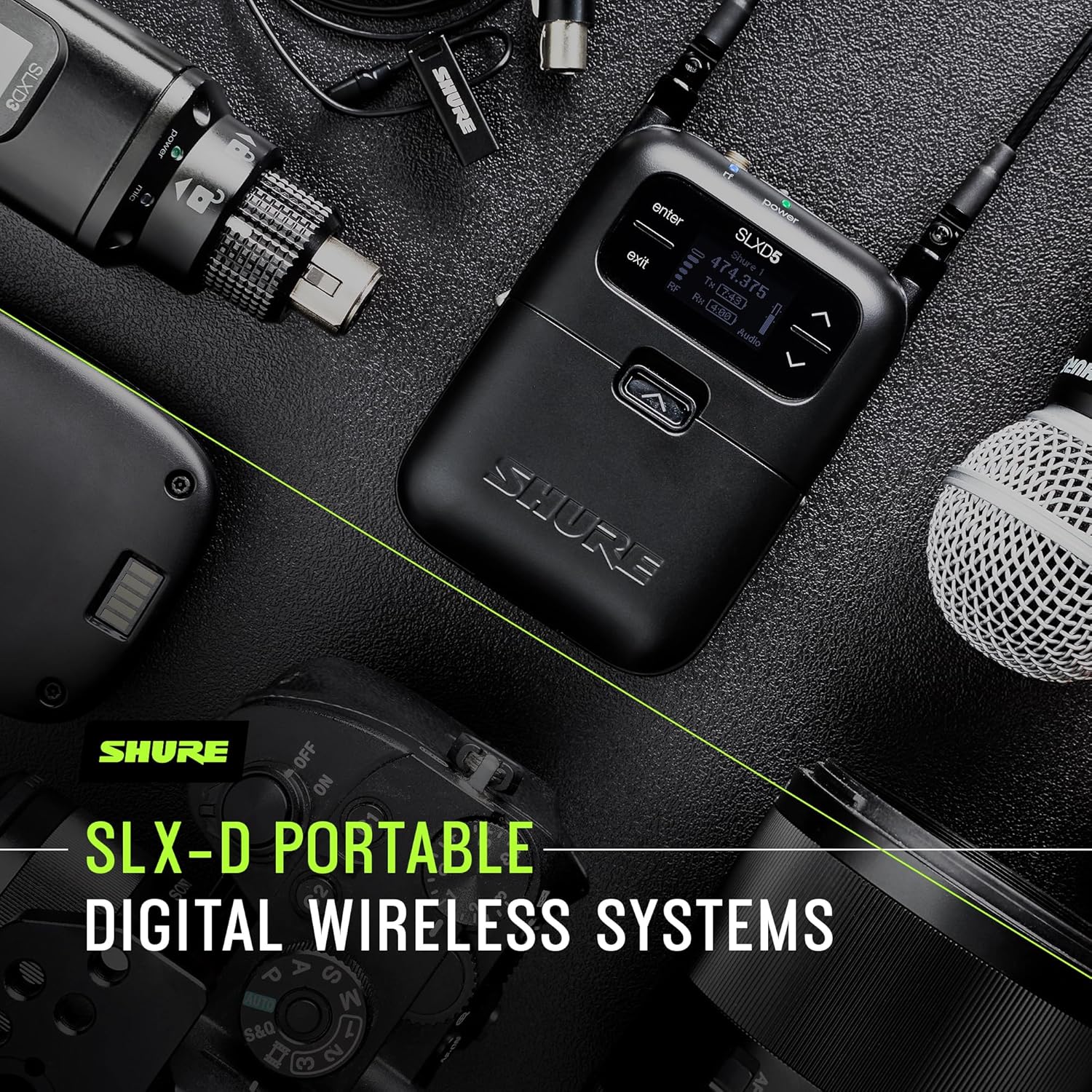 Shure SLXD15/85 Wireless Bodypack System with WL 185 Lavalier Microphone - G58 Band