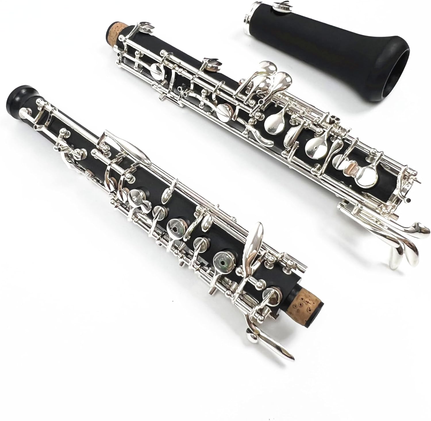 Professional C Key Oboe Semi-automatic Style Woodwind Instrument with Oboe Reed Gloves Leather Case Carry Bag