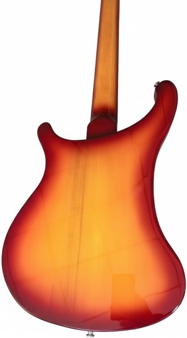 Electric Bass Guitar 4 String Professional Series - Solid Basswood Body & Rosewood Fretboard with Passive Pickups for Rock Metal(Brown)