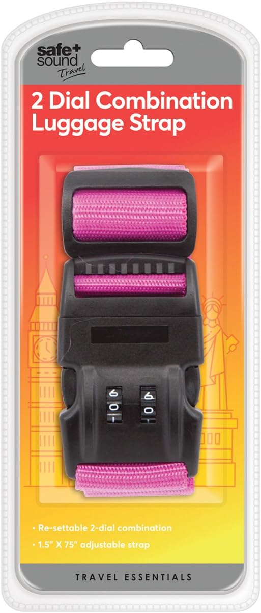 Safe and Sound Luggage Strap, Transparent, us:one Size