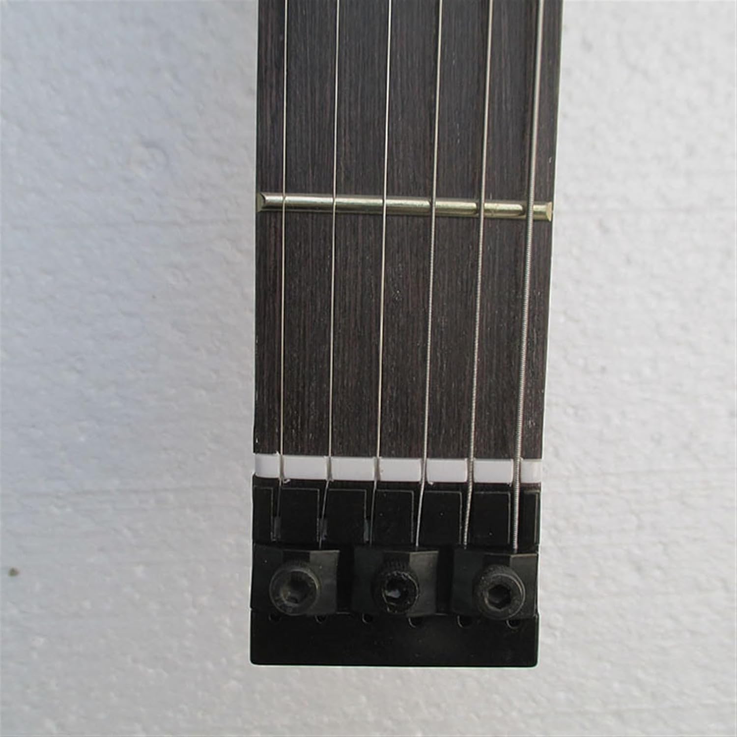 VENEKA Headless Electric Guitar Mahogany Body Canada Maple Headstock Black 6 Strings Headless Electric Guitar Musical Instrument