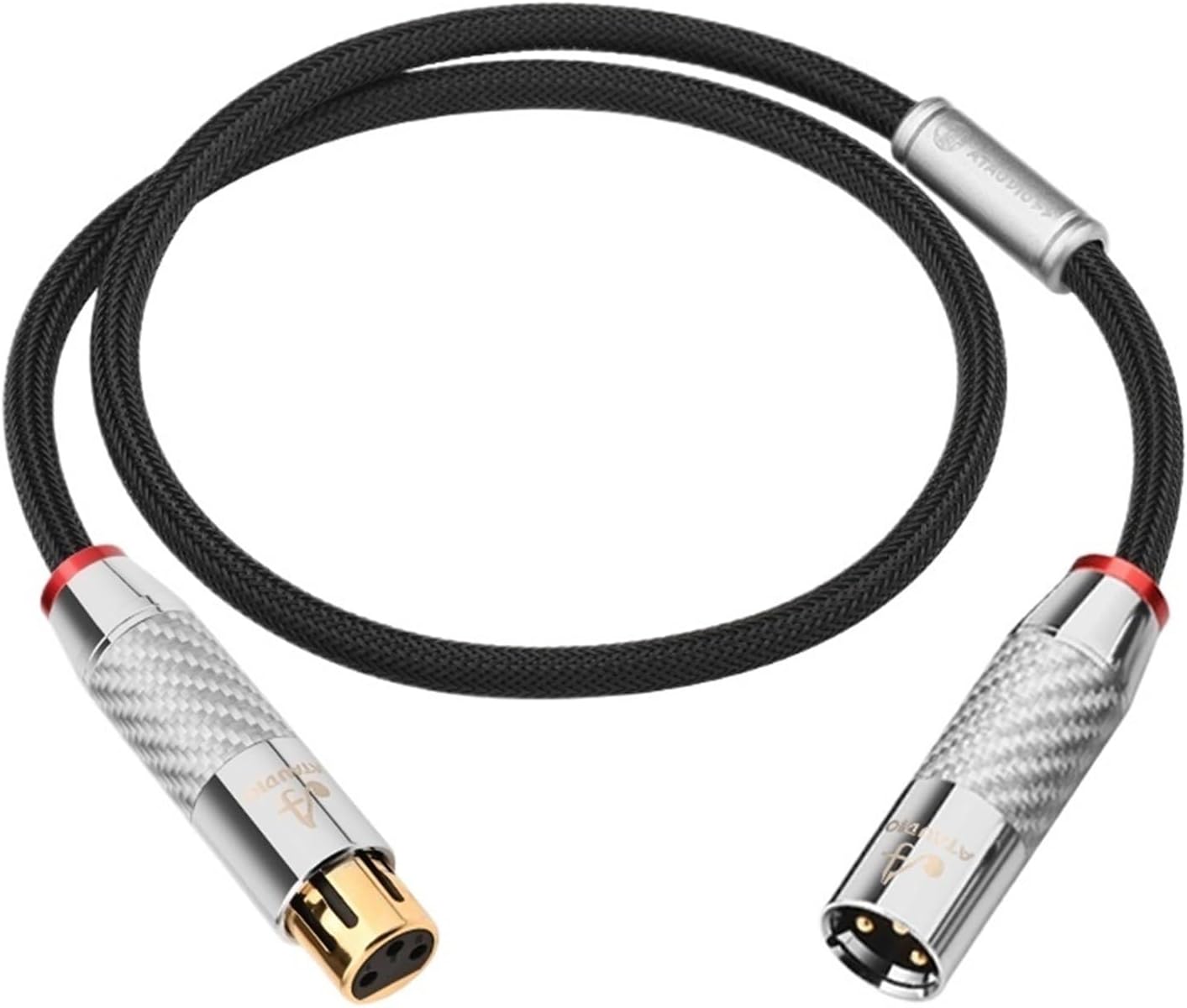 Dual XLR Audio Cable Hi-end OCC Wire for Amplifier Mixer 2XLR Male to 2XLR Female Balanced Microphone Cable(One Piece XLR Cable,2m)