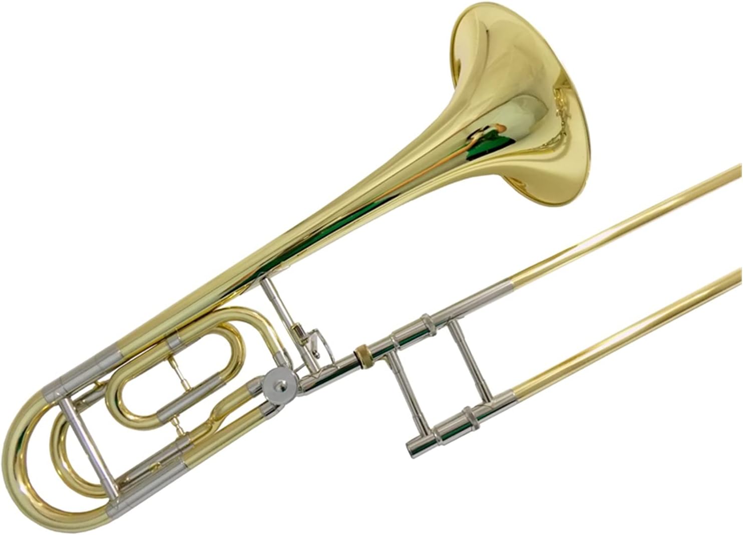 Student Trombone Bb Bass Trombones with Case Mouthpiece Slide Trombone Musical Instruments B Flat Trombon Lacquer Silver Plated Nickel Plated Trombone Kit