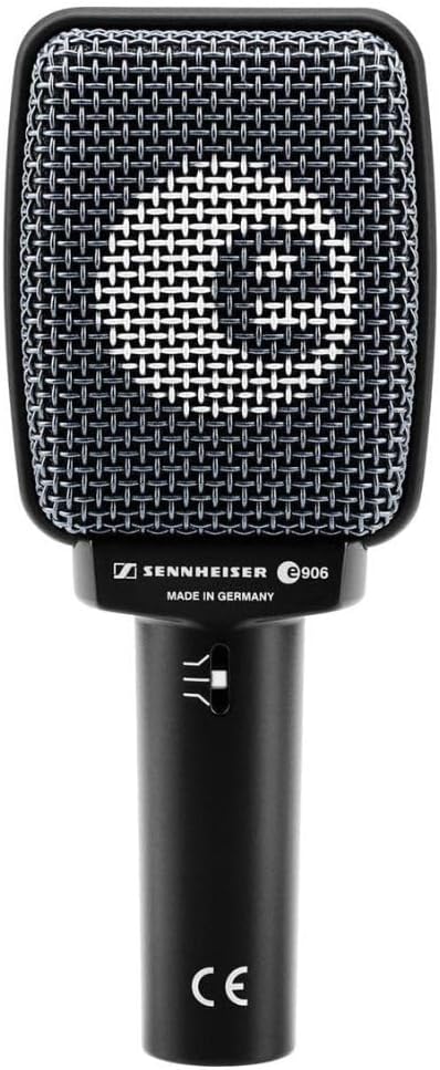 Sennheiser E 906 Supercardioid Dynamic Instrument Microphone Bundle w/Pig Hog PHM10 8mm Mic Cable Polishing Cloth