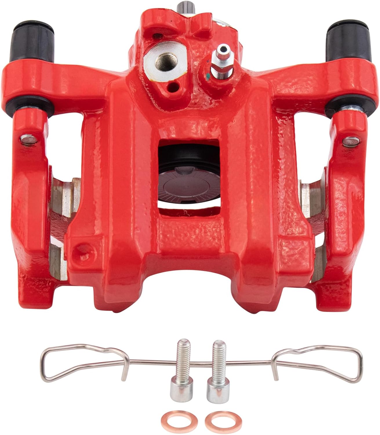 TRQ Performance Rear Right Performance Brake Caliper Red Passenger Side Compatible with 2016-2019 Honda Civic